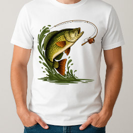 おもしろい釣り好きのクールなパパ Tシャツ
