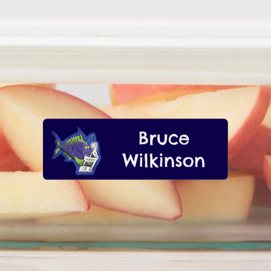 おもしろい釣り用の魚のパーソナライズされた漫画 ラベル (貼付)