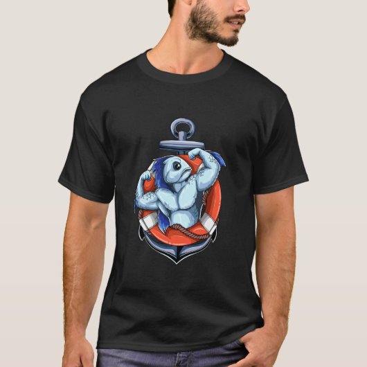 おもしろい釣り Tシャツ (正面)