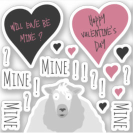 おもしろい鉱山鉱山鉱山ヒツジテーマ シール