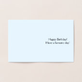 おもしろい間抜けと「誕生日の願い！」 カード (内部)