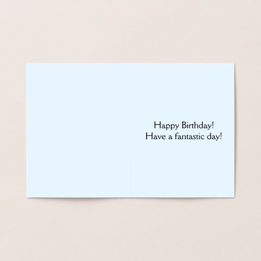 おもしろい間抜けと「誕生日の願い!」 カード (内部)