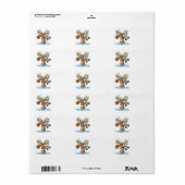 おもしろい間抜けクリスマス ラベル (フルシート)