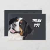 おもしろい間抜けドッグカジュアル・サンキュー サンキューカード (正面/裏面)