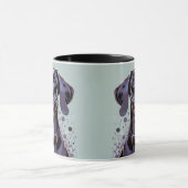 おもしろい間抜けハッピーグレートダーンドッグペット マグカップ (中央)