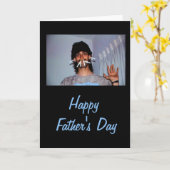 おもしろい間抜けパパ父の日のグリーティングカード カード (黄色い花)