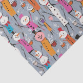 おもしろい間抜け雪だるまホットココアを飲む 薄葉紙 (詳細)