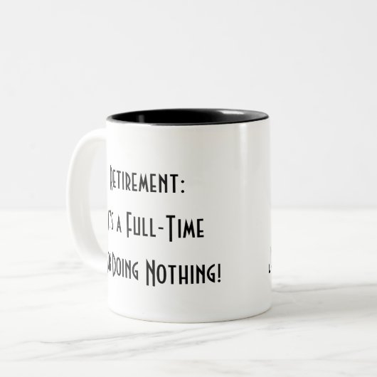 おもしろい除シンプル職2トーンのコーヒーマグ ツートーンマグカップ (正面左)