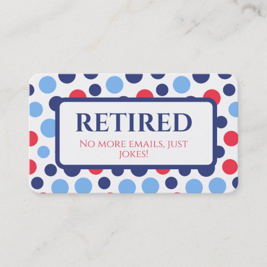 おもしろい除退職した 名刺 (正面)