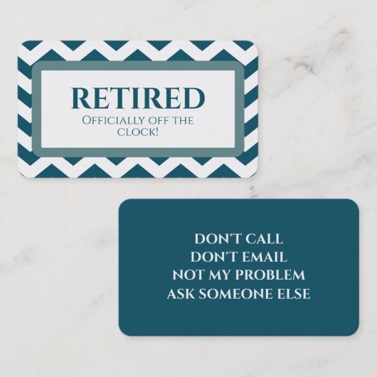 おもしろい除退職した 名刺 (正面/裏面)