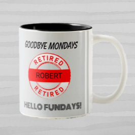 おもしろい除・売却パーティー ツートーンマグカップ