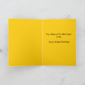 おもしろい雑種犬の誕生日カード カード (内部)