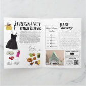 おもしろい雑誌の赤ちゃんシャワー カード (内部)