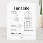 おもしろい雑誌の赤ちゃんシャワー カード (裏面)