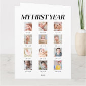 おもしろい雑誌1回目の誕生日 カード (裏面)