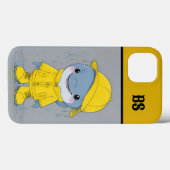 おもしろい雨の中のイルカ – ビーチユーモア Case-Mate iPhoneケース (裏面 (横))