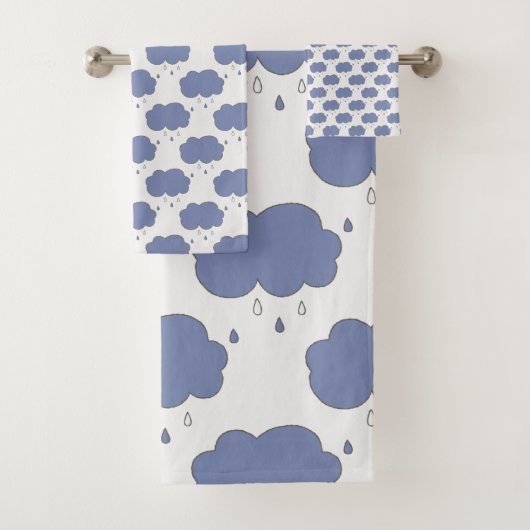 おもしろい雨雲パターン バスタオルセット (インサイチュ)