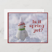 おもしろい雪だるまあいさつ葉書 ポストカード (正面/裏面)