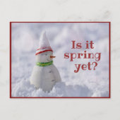 おもしろい雪だるまあいさつ葉書 ポストカード (正面)