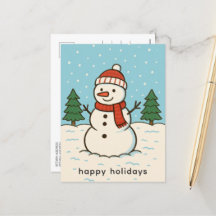 おもしろい雪だるまかわいいクリスマス