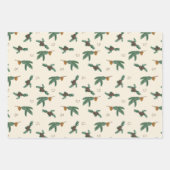 おもしろい雪だるまと冬のモチーフ ラッピングペーパーシート (正面3)