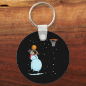 おもしろい雪だるまのクリスマス キーホルダー (正面)