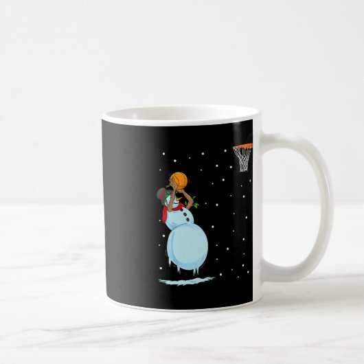 おもしろい雪だるまのクリスマス コーヒーマグカップ (右)