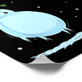 おもしろい雪だるまのクリスマス ポスター (角)