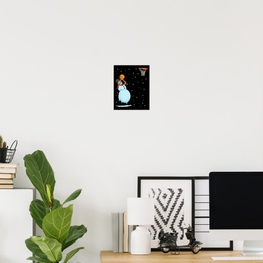 おもしろい雪だるまのクリスマス ポスター (ホームオフィス)