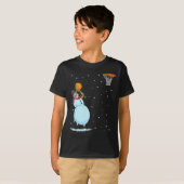 おもしろい雪だるまのクリスマス Tシャツ (正面フル)