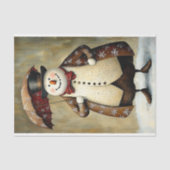 おもしろい雪だるまの傘BA9デコペ 薄葉紙 (正面)