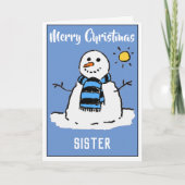 おもしろい雪だるまクリスマスカード シーズンカード (正面)