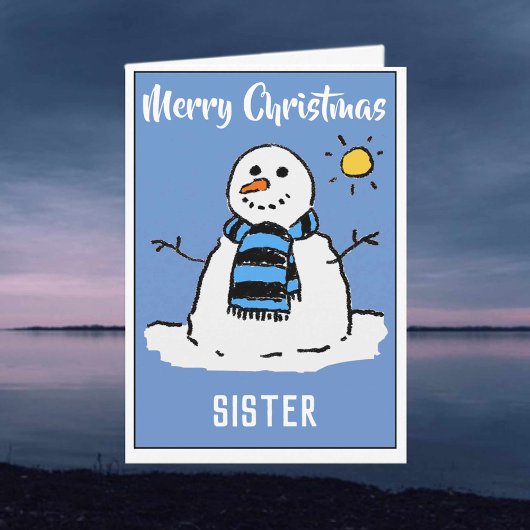 おもしろい雪だるまクリスマスカード シーズンカード