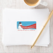 おもしろい雪だるまクリスマス住所 シール (インサイチュ)