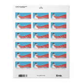 おもしろい雪だるまクリスマス住所 シール (フルシート)