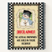 おもしろい雪だるまスープクリスマスレシピ本 ノートブック (裏面)