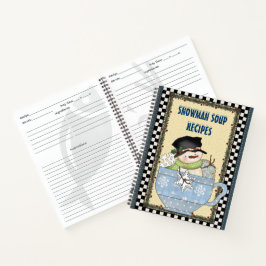 おもしろい雪だるまスープクリスマスレシピ本 ノートブック
