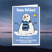 おもしろい雪だるま会社ハッピーホリデーズカード。 シーズンカード