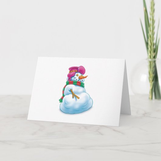 おもしろい雪だるま考えはセクシーなクリスマス シーズンカード (正面)