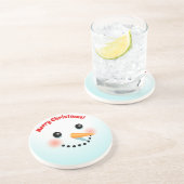 おもしろい雪だるま顔 コースター (側面)