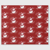 "おもしろい雪だるま"クリスマステーマ ラッピングペーパー (フラット)