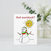 おもしろい雪だるま シーズンポストカード (スタンド正面)