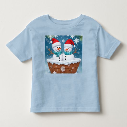 おもしろい雪だるま トドラーTシャツ (正面)