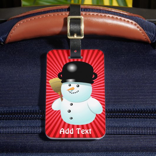 おもしろい雪だるま ラゲッジタグ (正面インサイチュ2)
