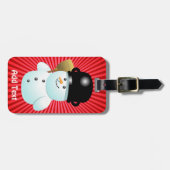 おもしろい雪だるま ラゲッジタグ (正面横)