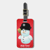 おもしろい雪だるま ラゲッジタグ (正面縦)