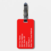 おもしろい雪だるま ラゲッジタグ (裏面縦)