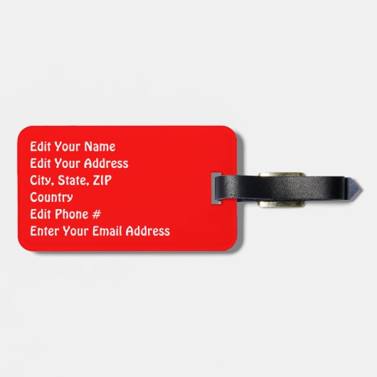 おもしろい雪だるま ラゲッジタグ (裏面横)