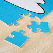 おもしろい雪だるま（口ひげとニンジン） ジグソーパズル (側面)