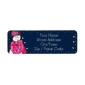 おもしろい雪だるま（星） ラベル (正面)